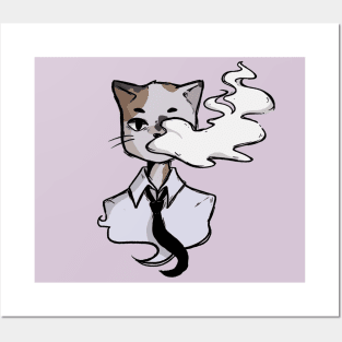 Smoking Cat Posters and Art